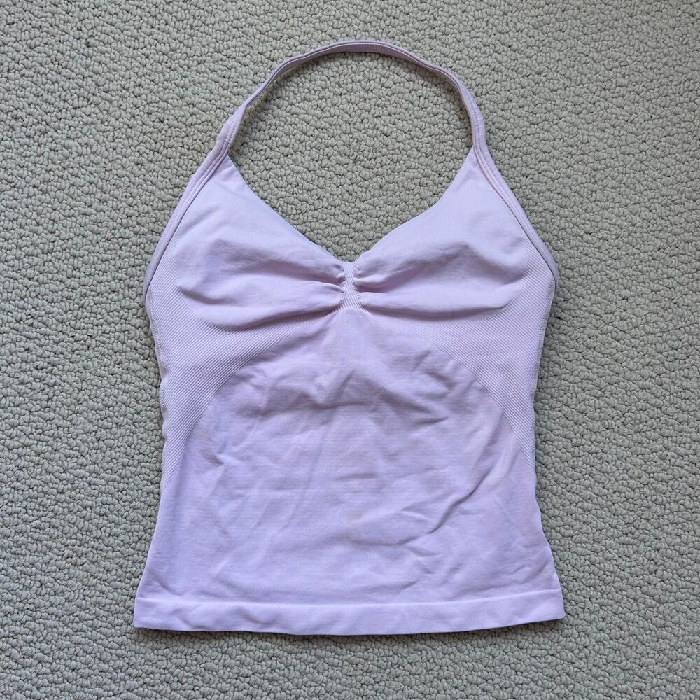 Dfyne Women's Lilac Purple Halter Top